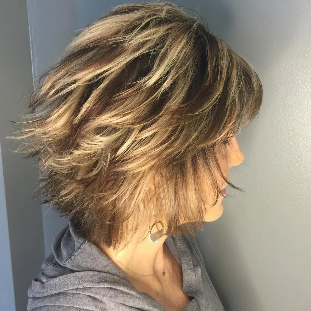 Dynamic Feathered Shag with Subtle Highlights