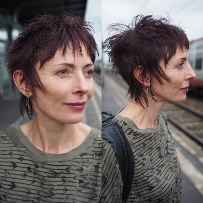 Edgy Short Shag with Textured Layers