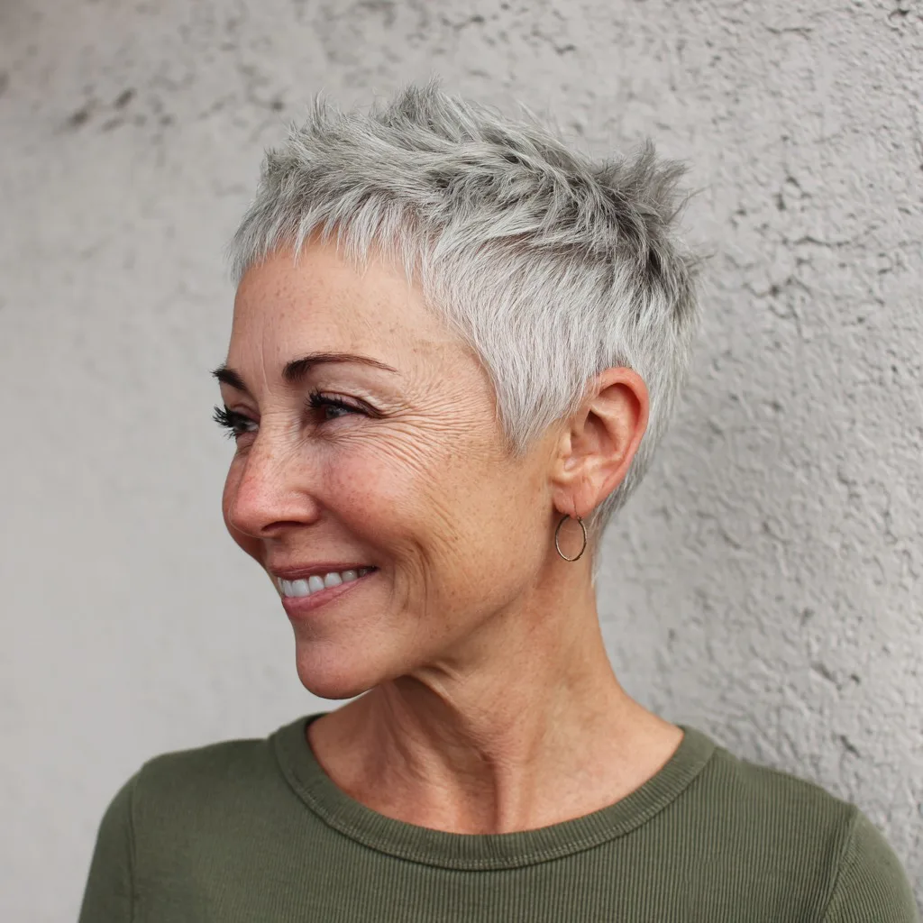 Edgy Textured Pixie Cut with Feathered Layers