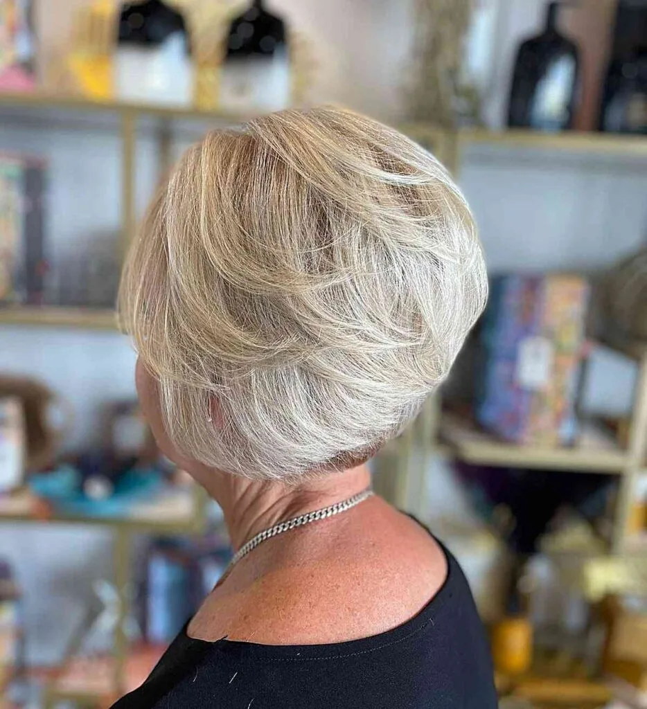 Effortless Short Feathery Wedge Cut for Women Over Sixty with Fine Hair