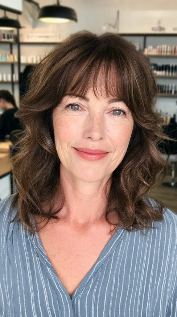 Effortless Tousled Layers with Chocolate Highlights