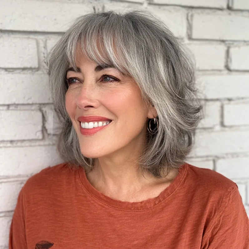 Effortlessly Flowy Long Choppy Bob with Subtle Face-Framing Layers