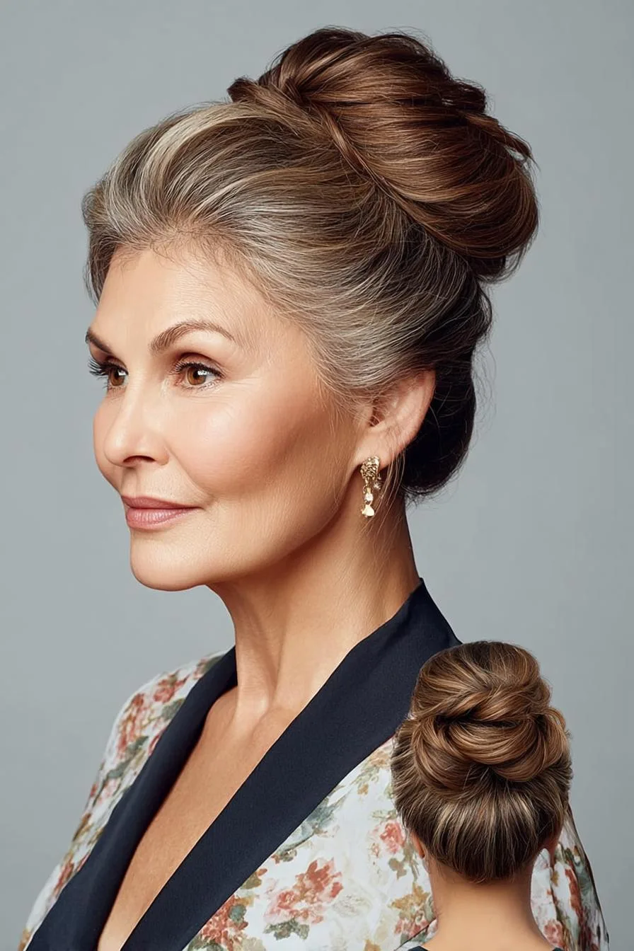 Elegant French twist updo