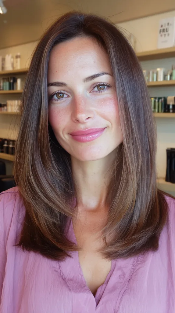 Elegant Long Brunette with Subtle Warm Undertones