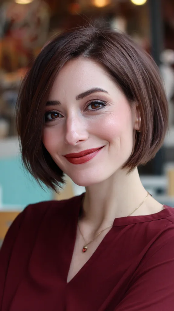 Elegant Red Bob with Soft Layers