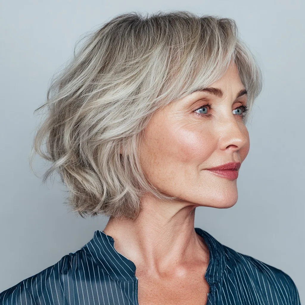Elegant Textured Bob with Soft Waves