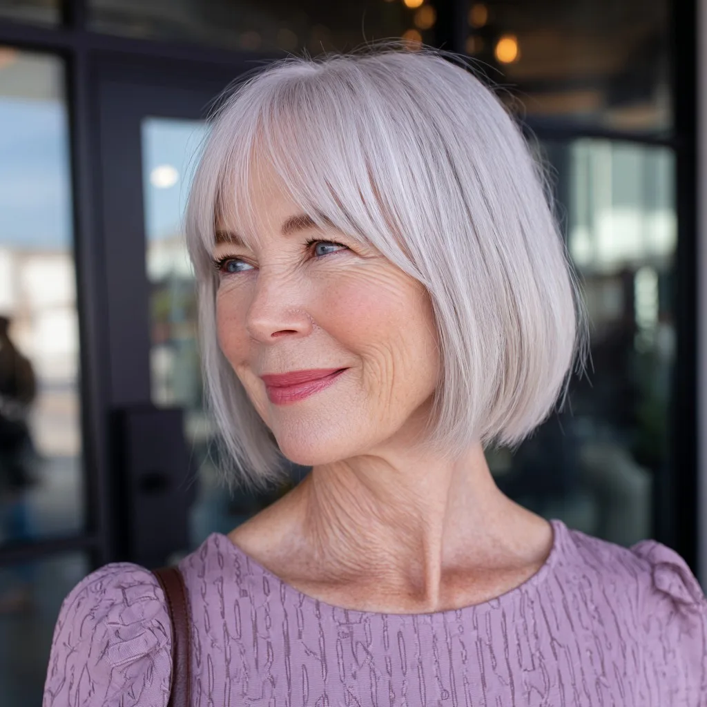 Elegant Textured Bob with Subtle Face-Framing Layers