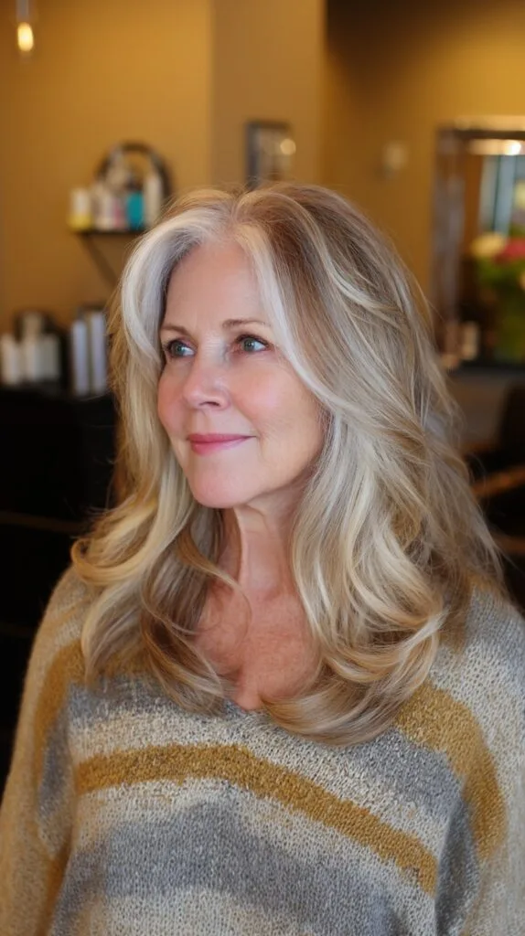 Elegant Waves with Beige Blonde Contouring