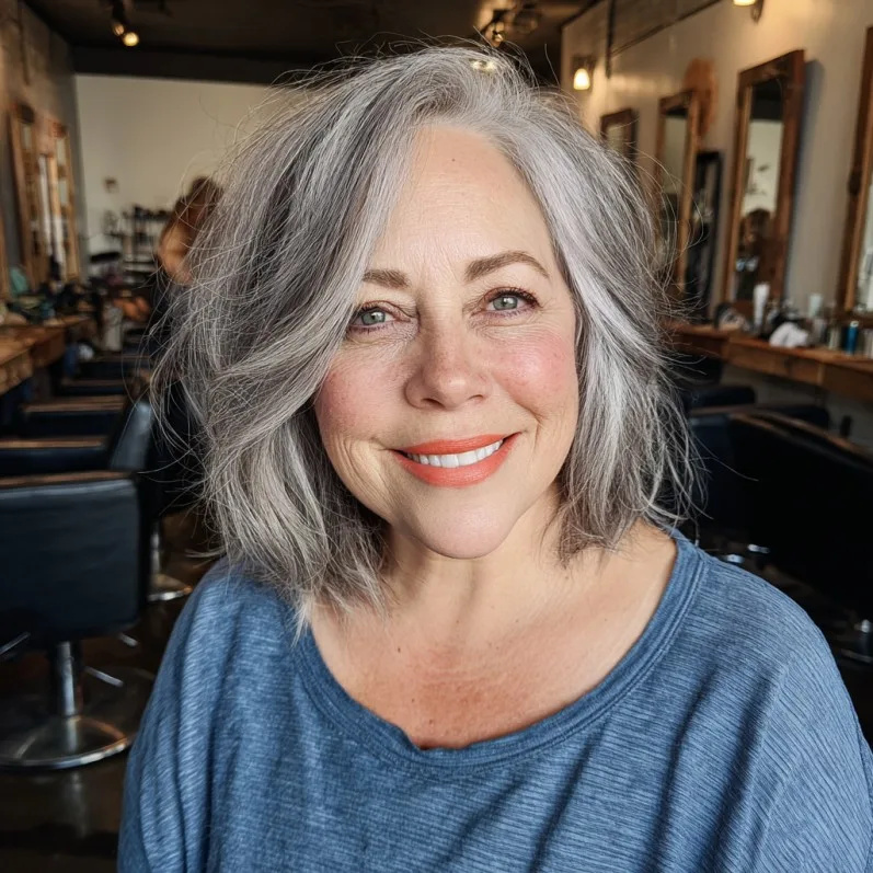Fluffy Long Choppy Bob with Effortless Texture