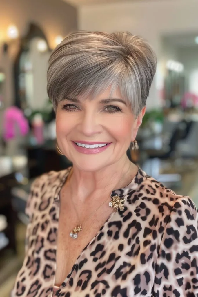 Fringed Pixie Cut for Round Face Shapes