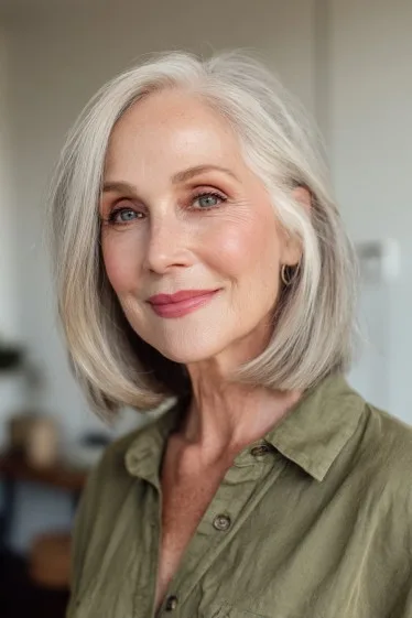 Graceful Long Bob with Soft Face-Framing Layers