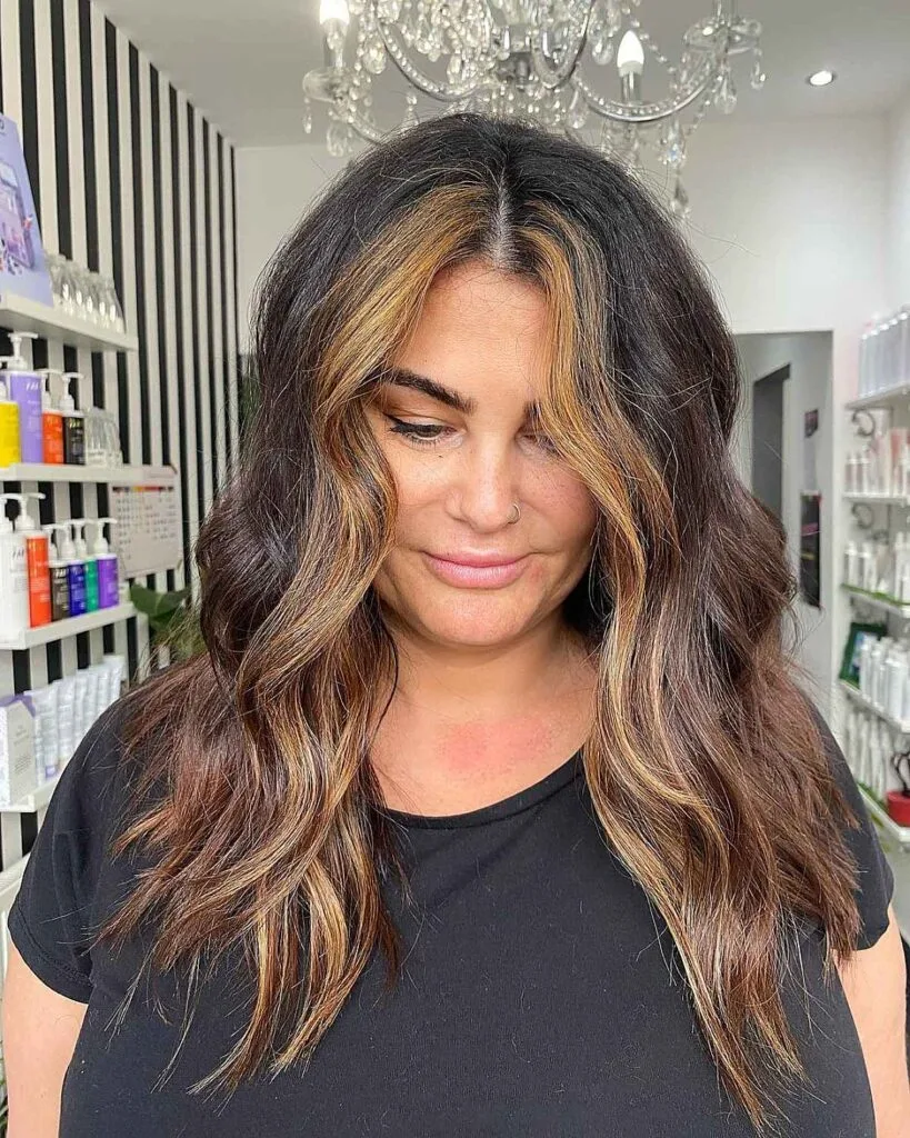 hairstyle for curvy women over fifty with long Hair