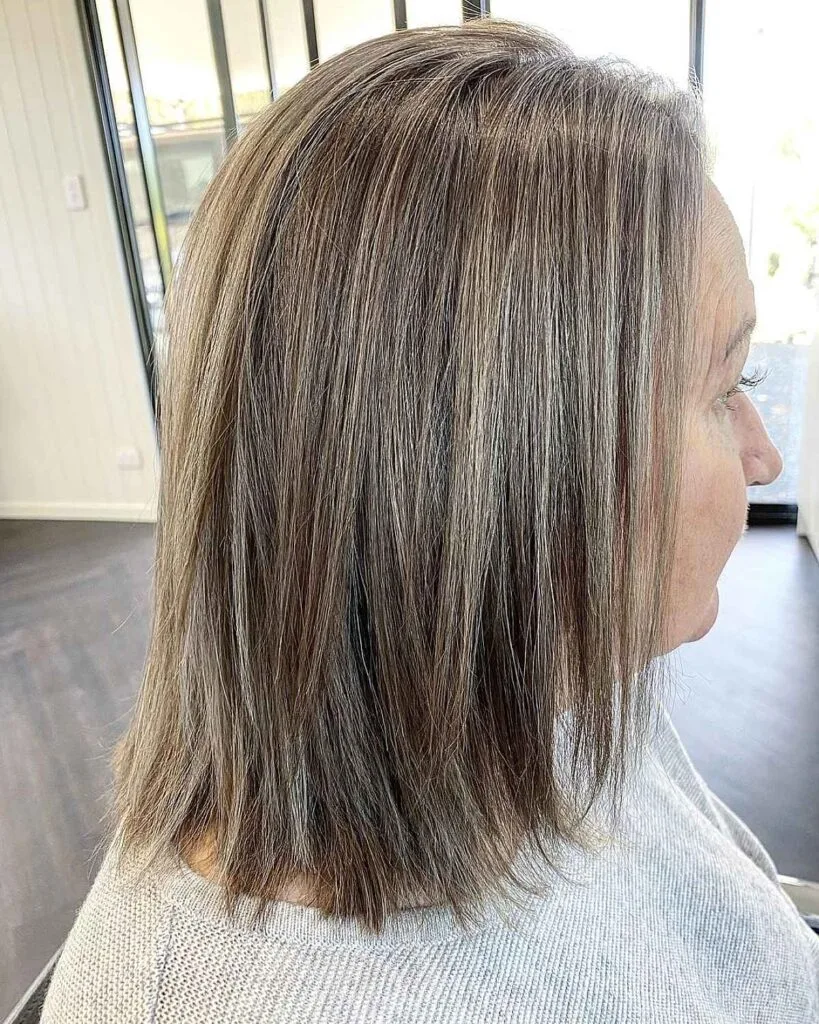 Hairstyle for overweight women in their 50s with Straight Hair