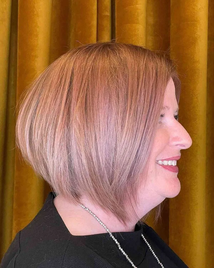 Layered Bob Cut on Fine Hair for Women Over Forty