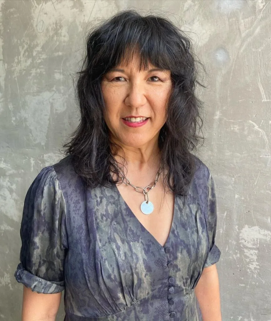 Medium-Length Sassy Shag for Old Women
