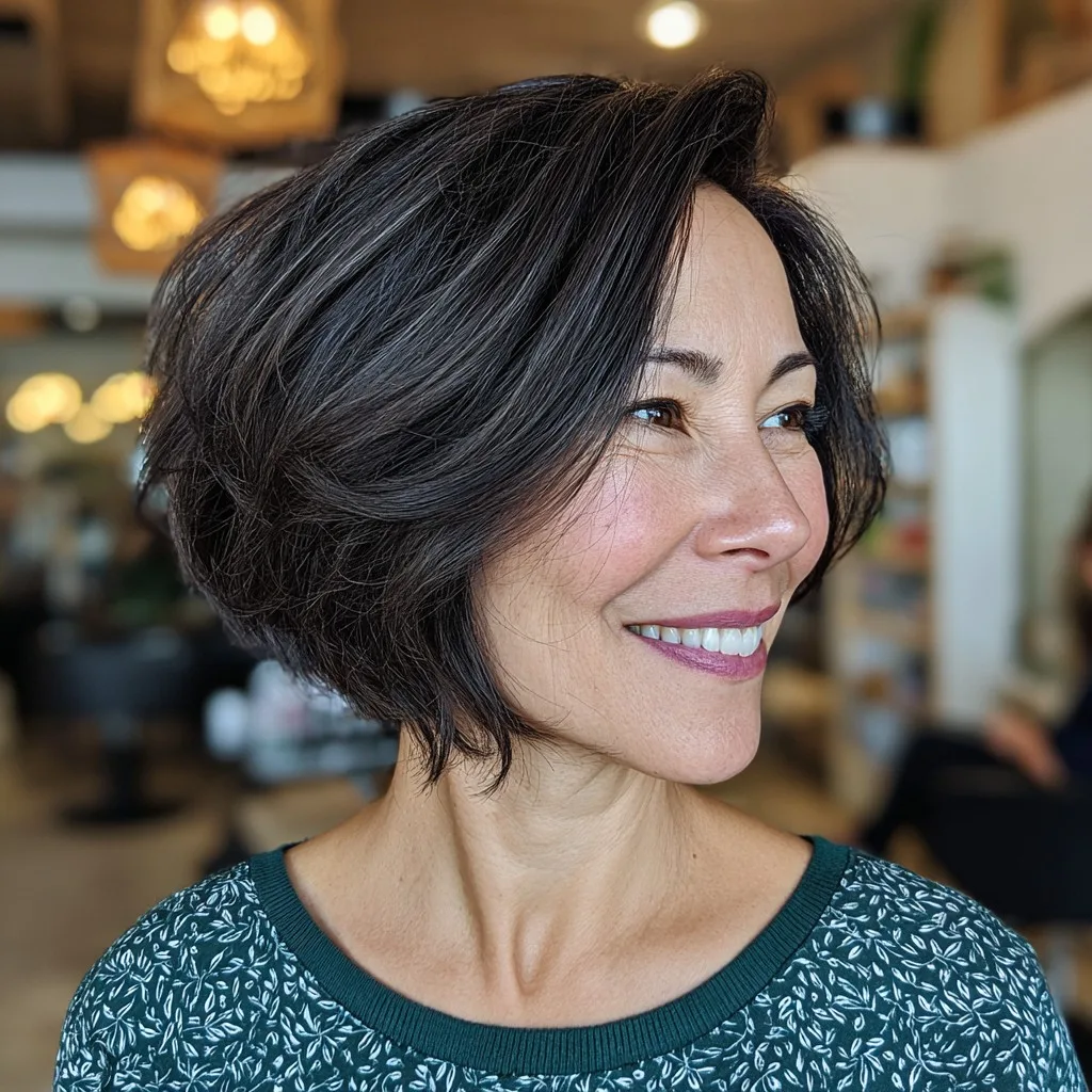 Modern Angular Bob with Subtle Volume