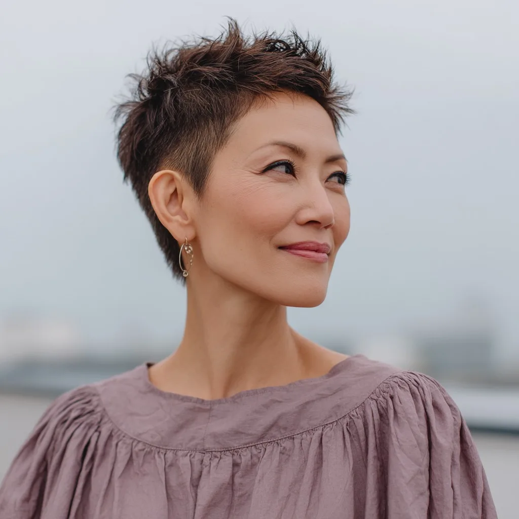 Modern Choppy Pixie with Edgy Texture