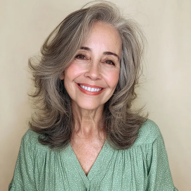 Modern Layered Shag with Gentle Volume