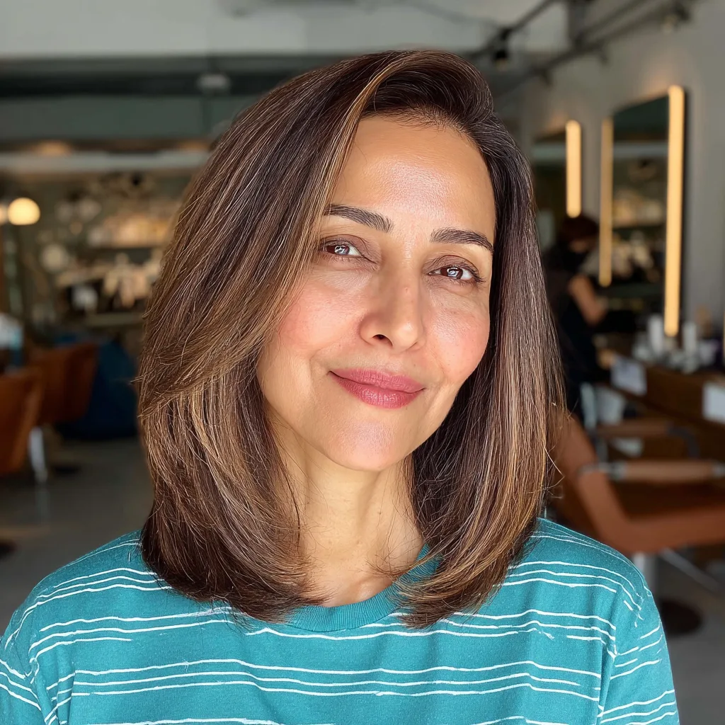Modern Long Bob with Subtle Face-Framing Layers