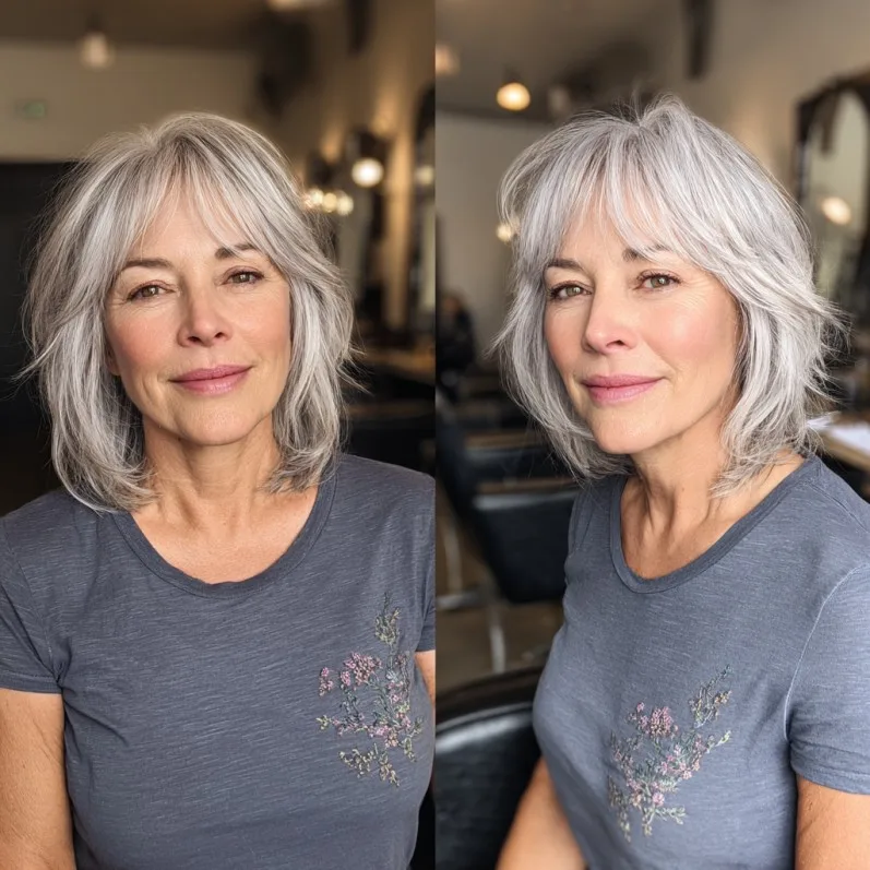 Modern Long Choppy Bob with Soft Textured Layers