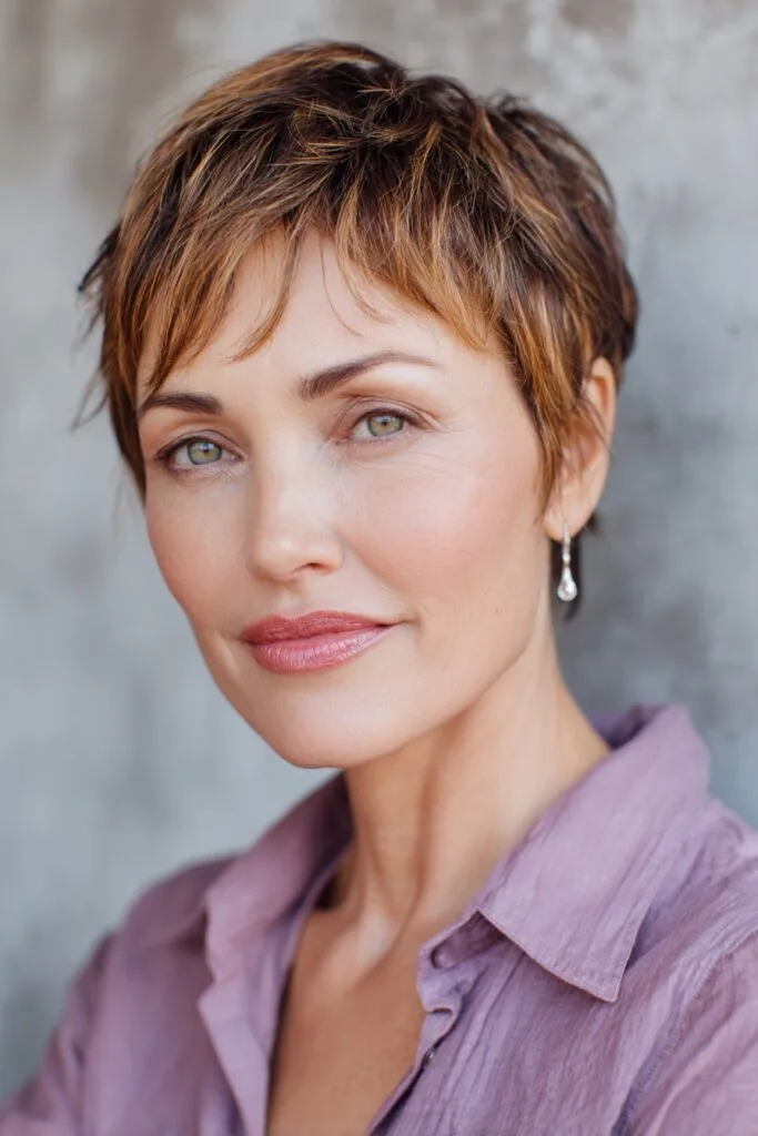 Modern Short Textured Pixie with Soft Layers