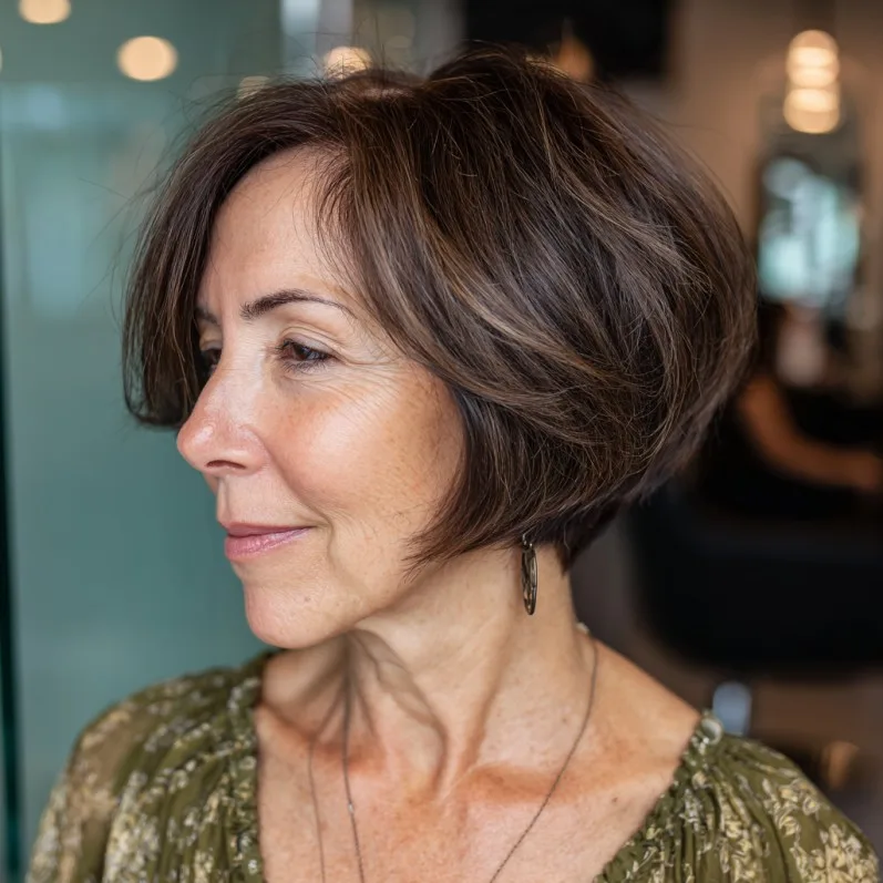 Modern Textured Bob with Subtle Highlights