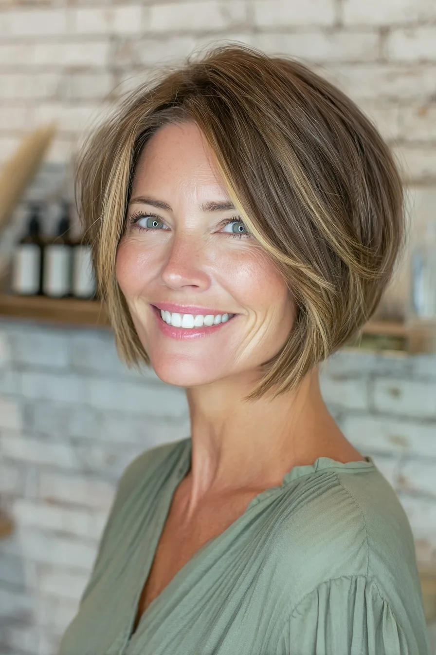 Modern Textured Bob with Subtle Volume