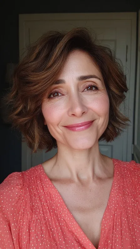 Modern Textured Flippy Bob with Soft Volume