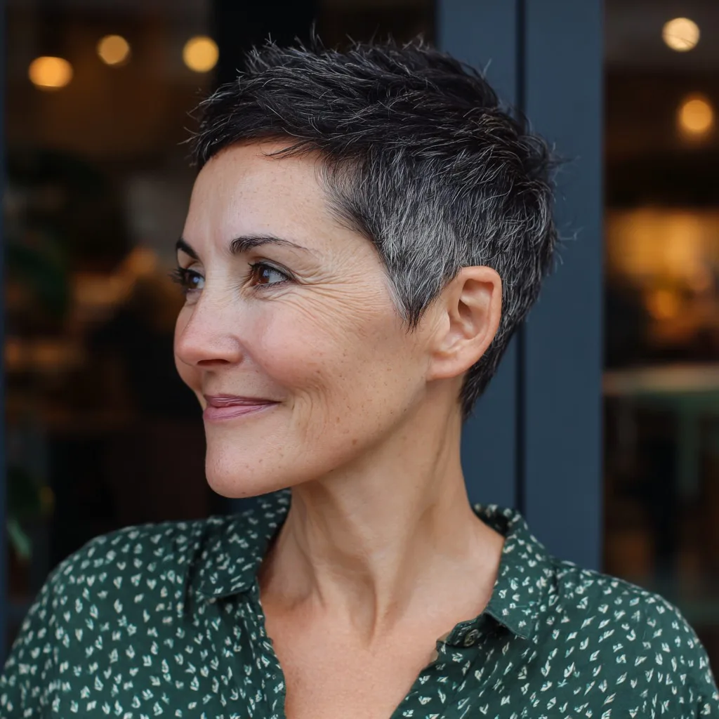 Modern Textured Pixie Cut with Defined Edges