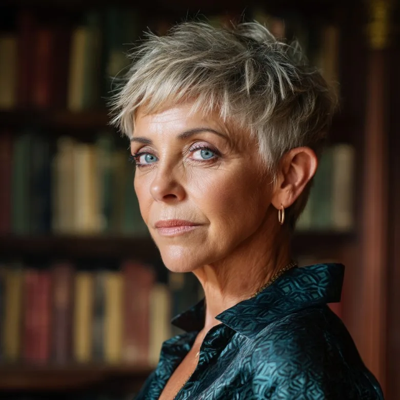 Modern Textured Pixie with Soft Feathered Layers