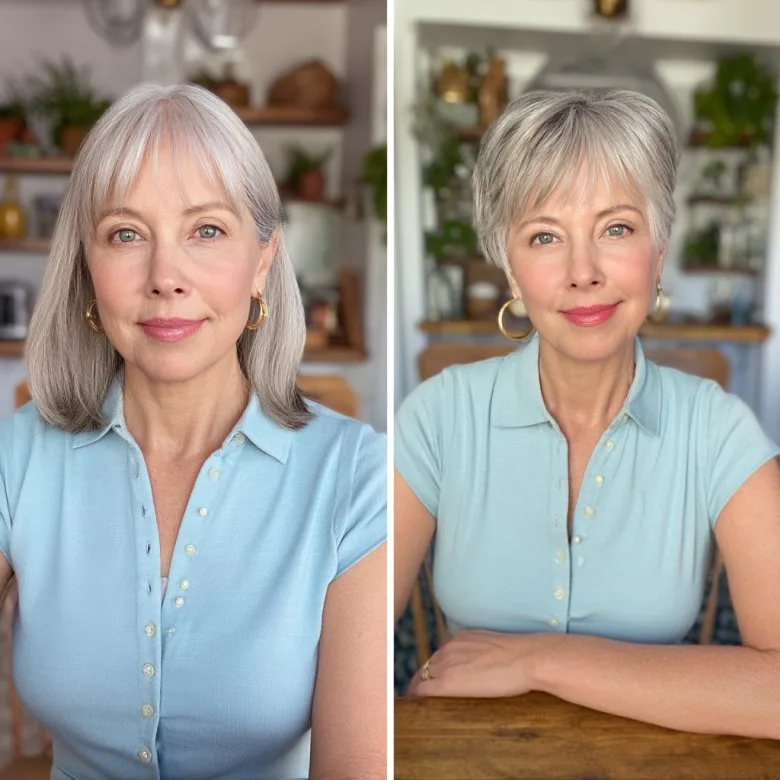 Modern Textured Pixie with Soft Silver Highlights