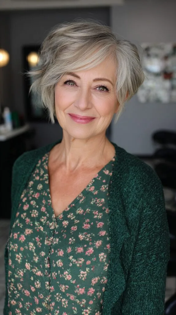 Modern Textured Short Cut with Subtle Waves