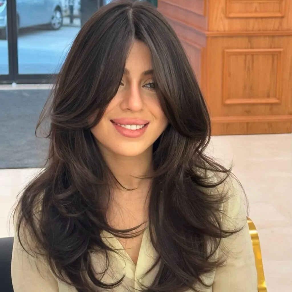 Modern Voluminous Layered Cut with Face-Framing Bangs