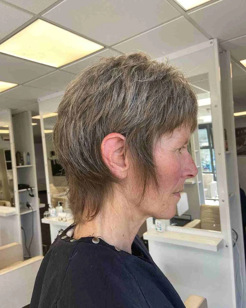 Petite Shaggy Wolf Cut for Women Over Sixty