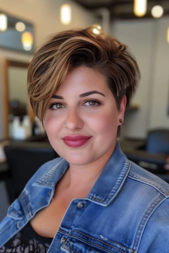 Pixie bob hairstyle for women with glasses