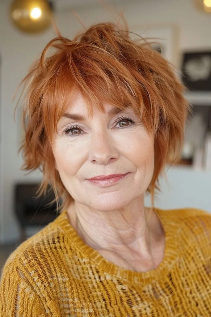Playful Choppy Lixie Shag for women in their sixties