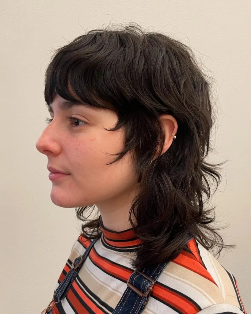 Playful Shaggy Mullet with Soft Waves
