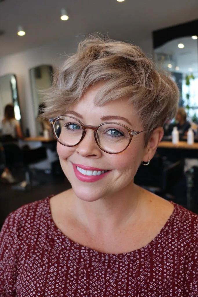 Playful Textured Pixie Cut with Soft Waves