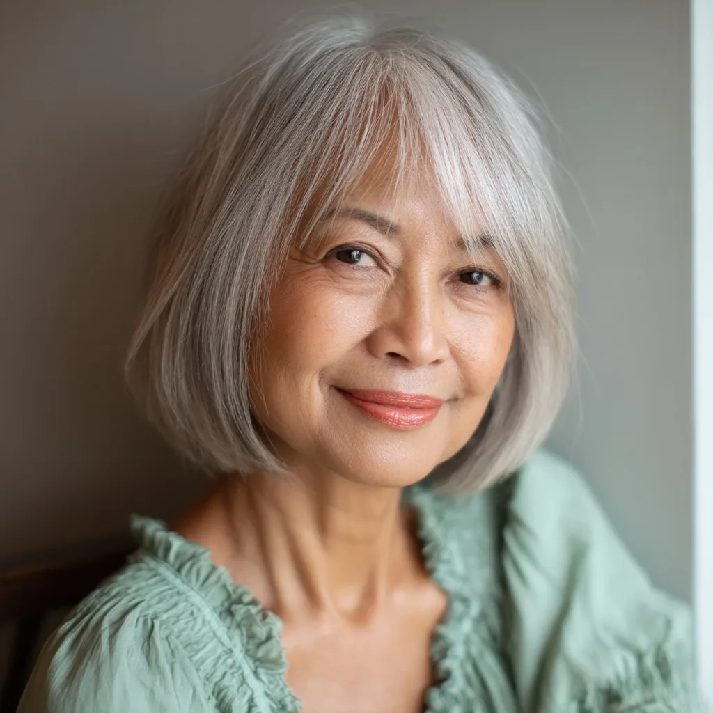 Radiant Layered Bob with Delicate Face-Framing Strands