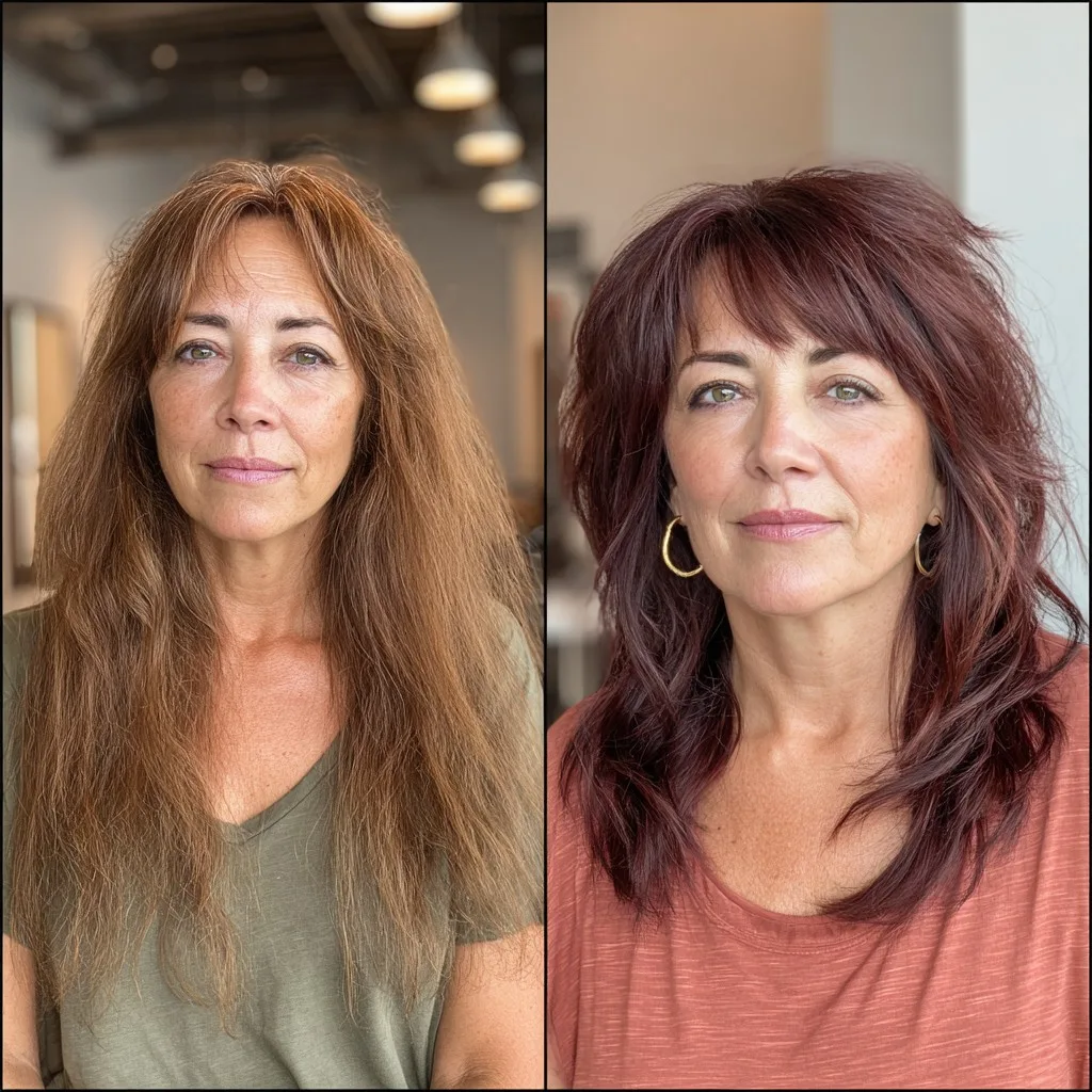 Rich Auburn Layered Transformation for Fuller Faces