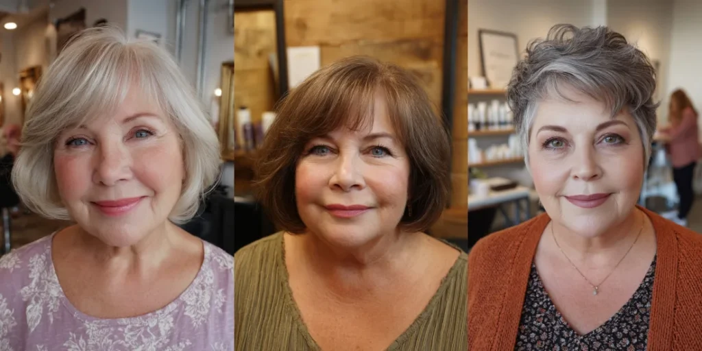 25 Adorable and Trendy Round Shape Faces Hairstyles for Fashion-Forward Older Women