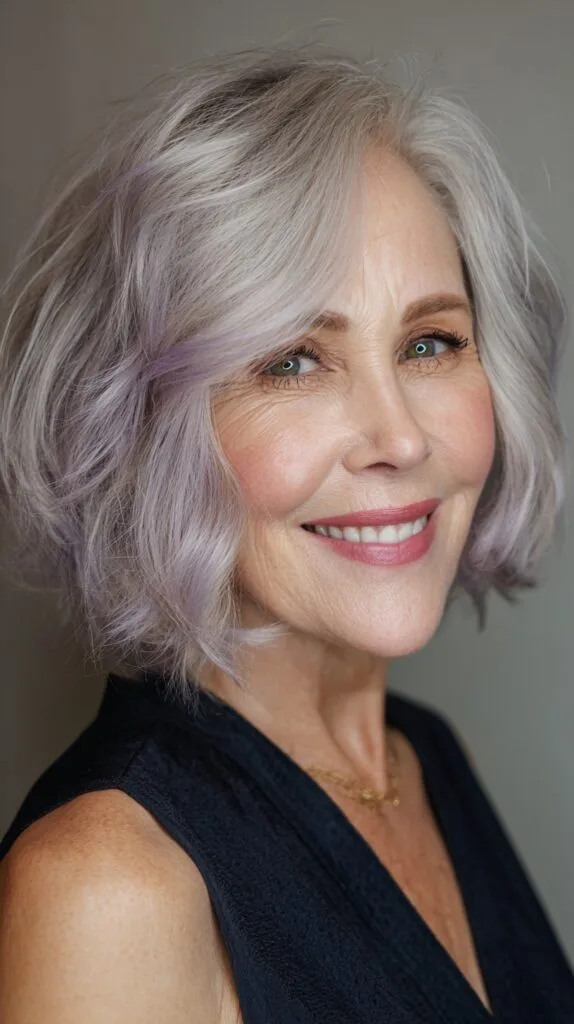 Silver Lilac Bob with Soft Undulating Waves