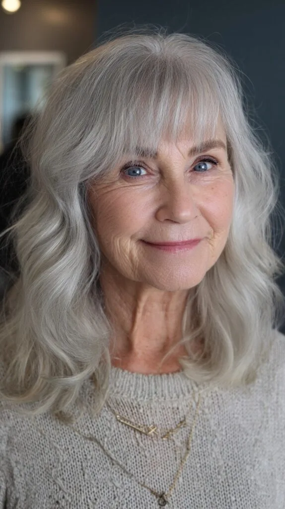 Silver Waves with Tousled Texture