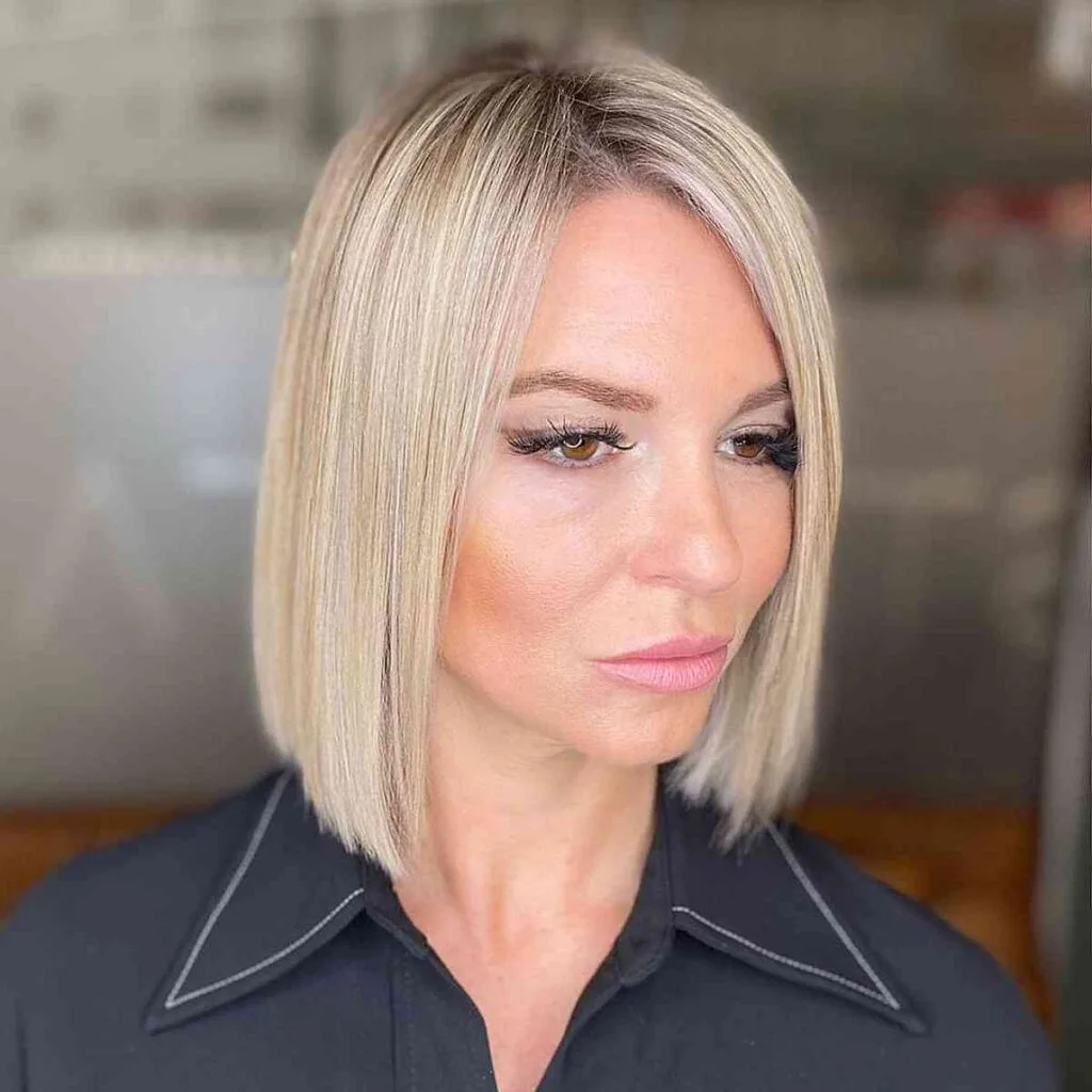 Sleek Blonde Bob for Fine Hair