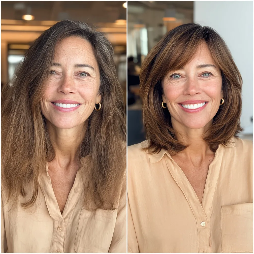 Sleek Layered Bob with Subtle Side Bangs