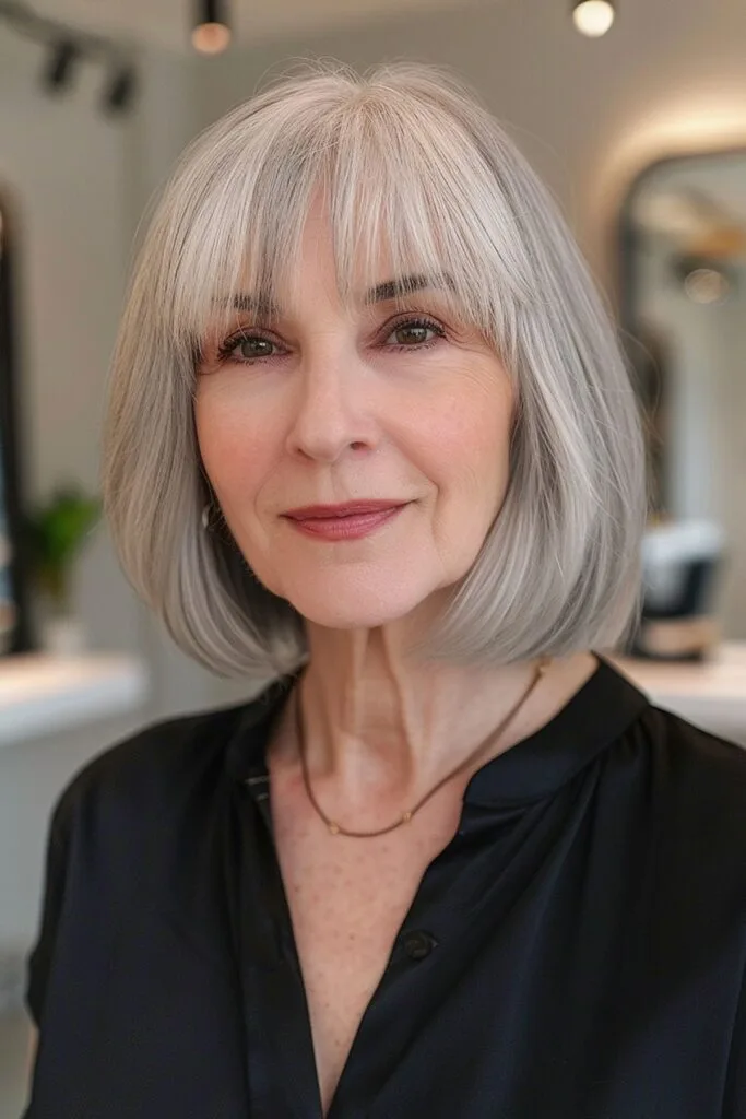 Sleek Short Bob with Bangs