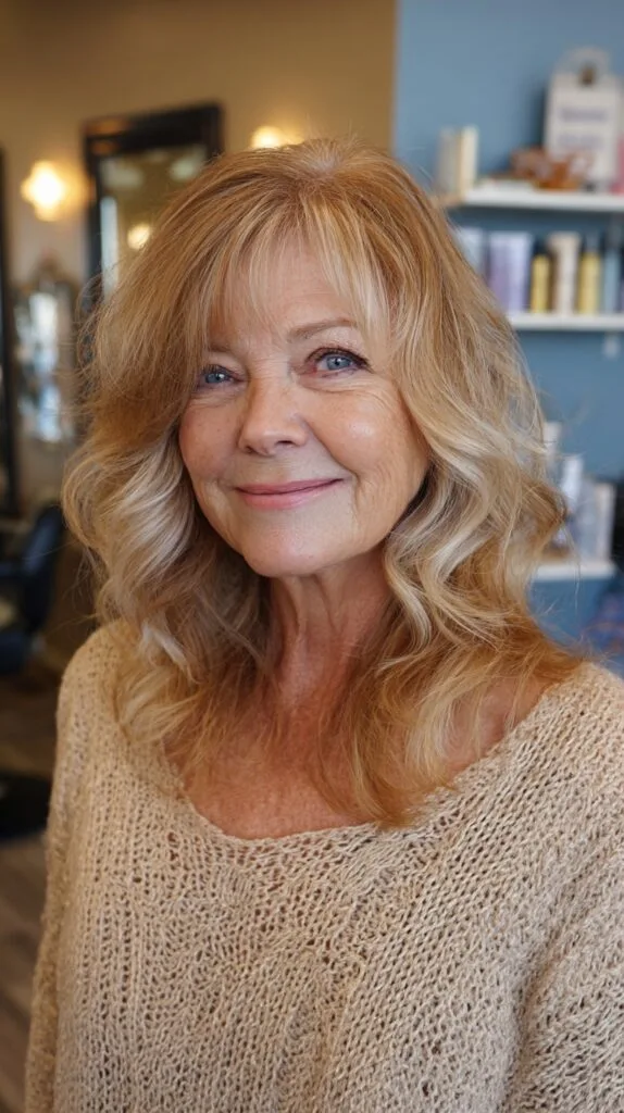 Soft Blonde Waves with Face-Framing Layers