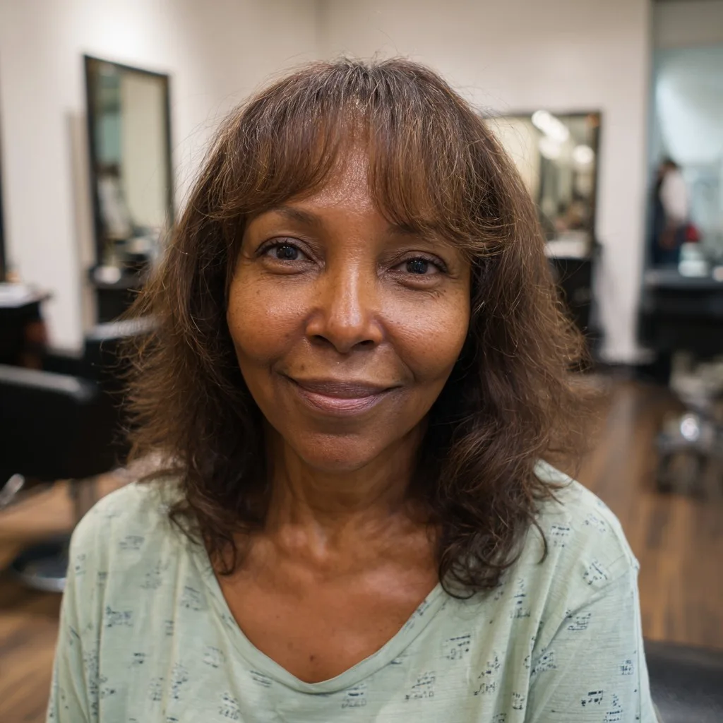 Soft Choppy Bangs with Subtle Waves