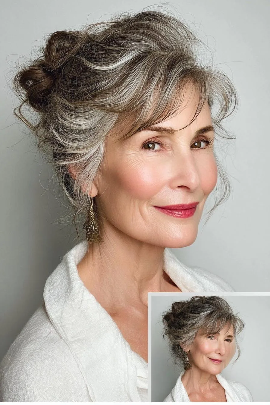 Soft Graceful Gray Updo