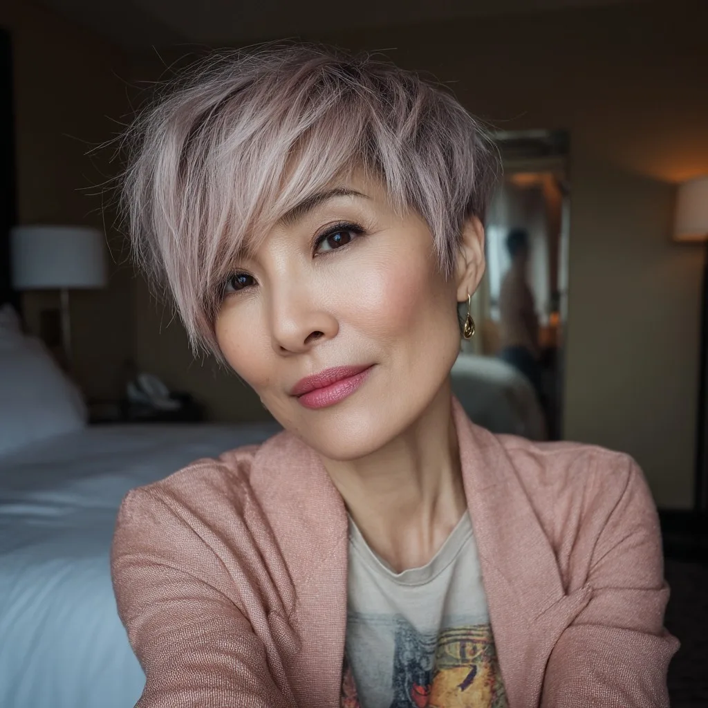 Soft Layered Pixie with Subtle Highlights
